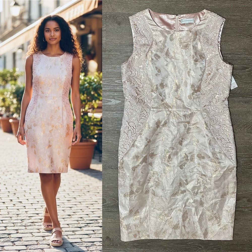 Katherine Kelly Blush Champagne Dress Size 14
New With Tag